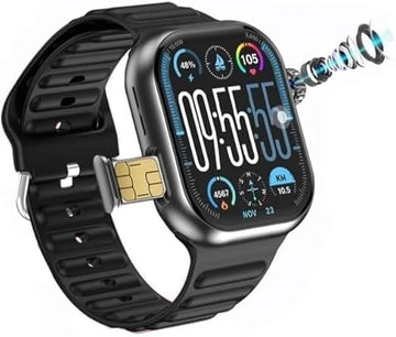 ساعة ذكية Bull Telzeal بشاشة AMOLED مقاس 2.2 إنش، 4G/5G، كاميرا 8MP، منفذ شريحة، مع 3 أساور